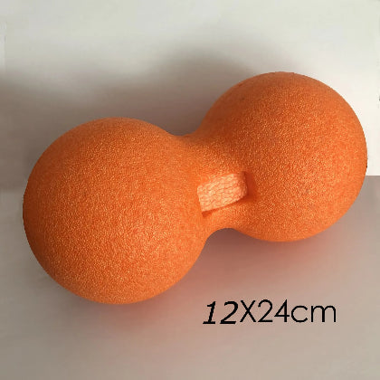 Boule de massage orange double de 12 par 24 centimetres