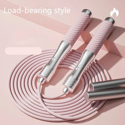 Corde a sauter couleur argent t rose