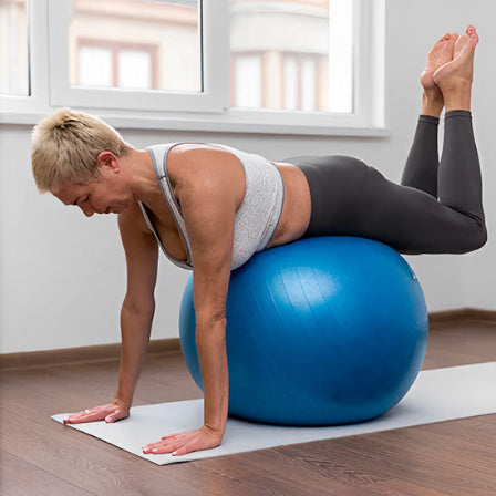 Ballon pilates bleu de 65cm