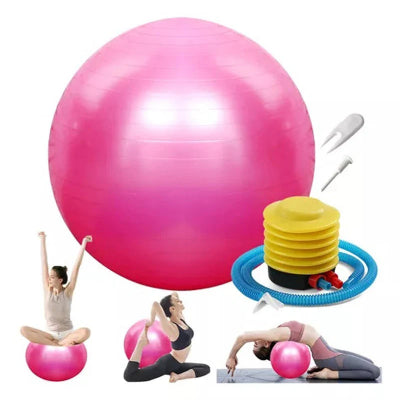 Ballon rose pour le pilates yoga fitness
