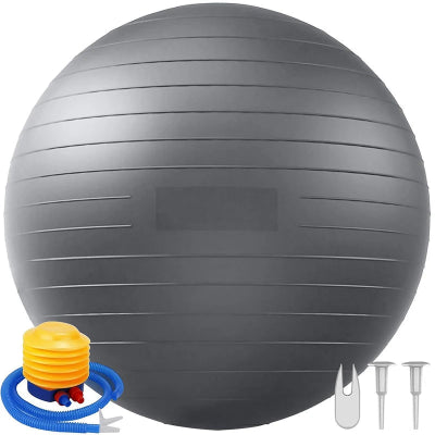 ballon pilates yoga fitness couleur gris