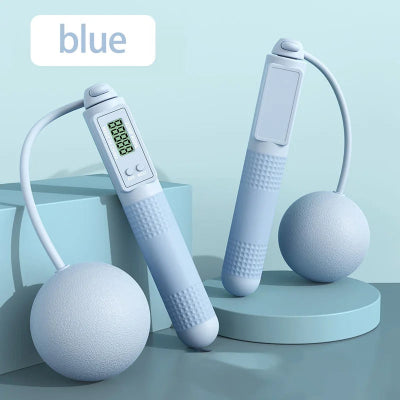 Corde a sauter bleu intelligente pour perte de poids