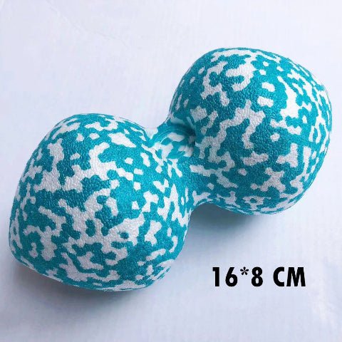 Boule de massage bleu double de16 par 8 centimetres