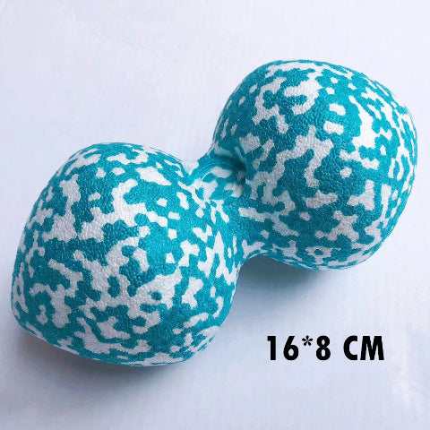 Boule de massage bleu double de16 par 8 centimetres