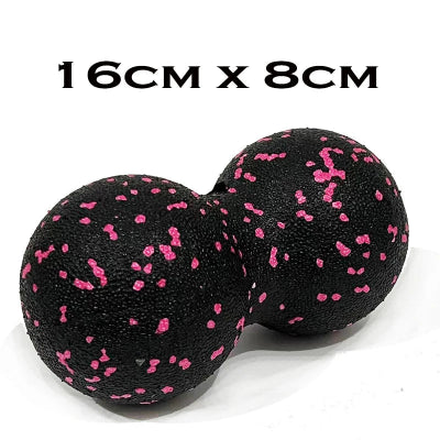 Boule de massage noir et rose de 16 par 8 centimetres