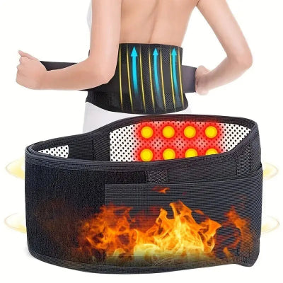 Ceinture lombaire chauffante montrant une personne avec
la ceinture