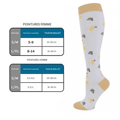 Chaussettes de compression pointures homme femme