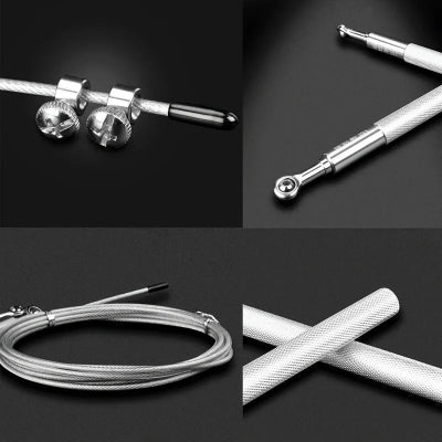 Corde a sauter couleur argent metallique