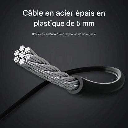 Corde a sauter cable en acier cinq millimetres