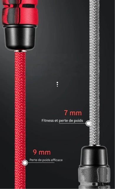 Corde a sauter image montrant le modele sept et neuf milimetres