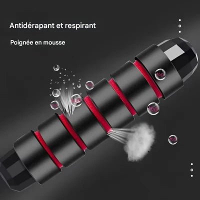 Corde a-Ă sauter-Ă poignee antiderapante et qui respire