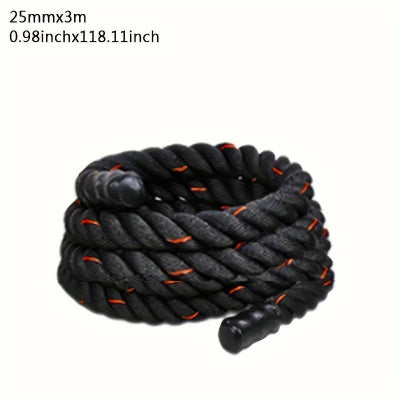 Corde a sauter lestee vingt cinq milimetres noir et rouge