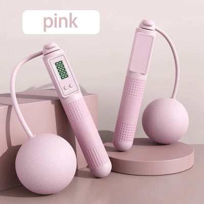 Corde a sauter rose intelligente pour perte de poids