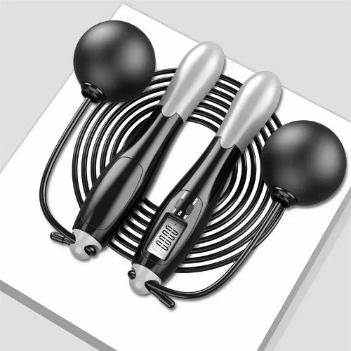 Corde a sauter sans corde grise noir plus fil inclus