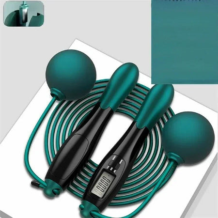 Corde a sauter sans corde vert et noir