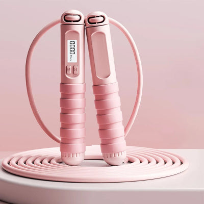 Corde a sauter image montrant le modele rose avec compteur numerique