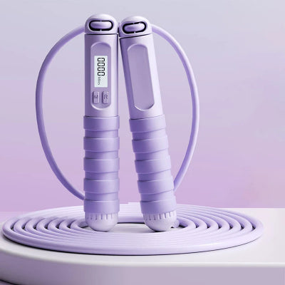 Corde a sauter image montrant le modele violet avec compteur numerique