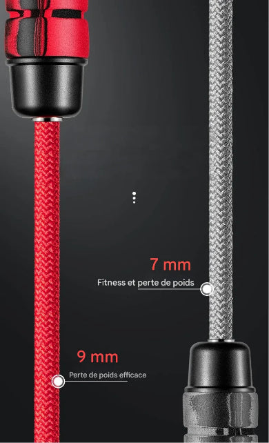 Corde a sauter image montrant le modele sept et neuf milimetres