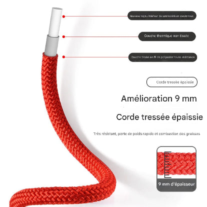 Corde a sauter image montrant les matériaux du modele neuf milimetres