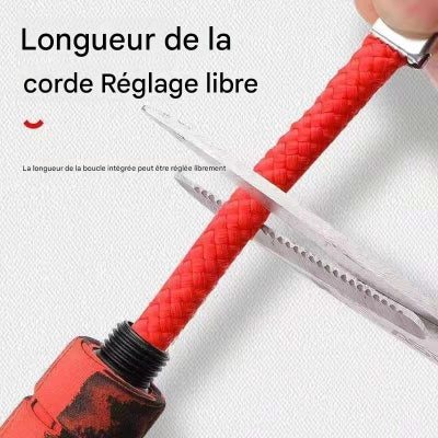 Corde a sauter image montrant un ciseau pour couper la longueur ideal