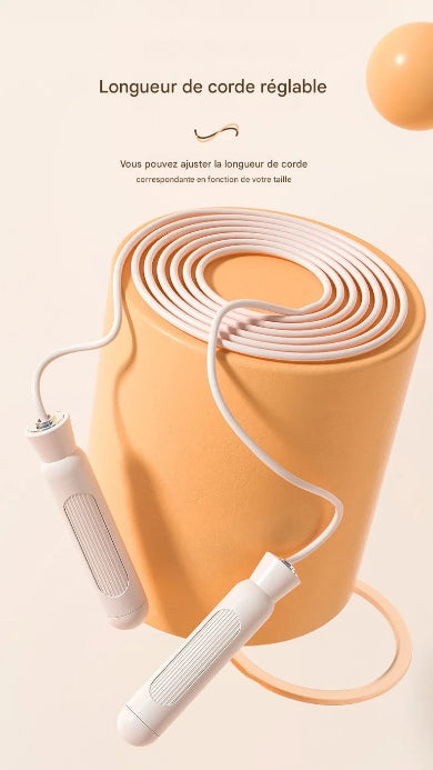 Corde a sauter blanche longueur reglable