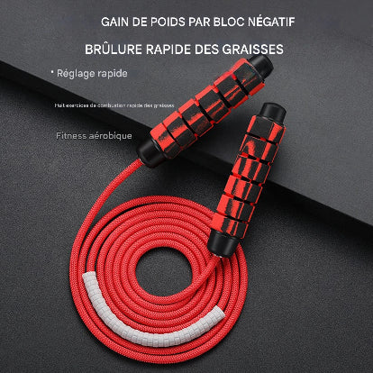 Corde a sauter image montrant le modele rouge et les avantages de perte de gras