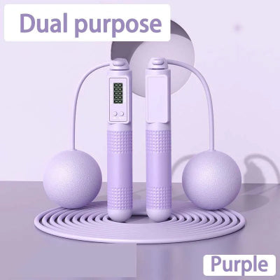 Double usage corde a sauter violet