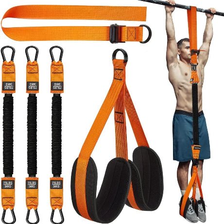 elastique musculation système de bande assistance pull up orange
