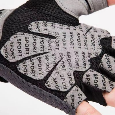 Gant pour musculation gris et noir avec paume rembourrer