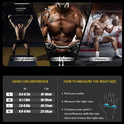 Gant musculation photo circonference des mains