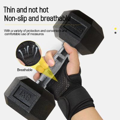 Gant musculation noir confortable et resistant