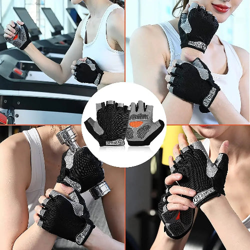 Gant musculation photo montrant une femme dans differents sports