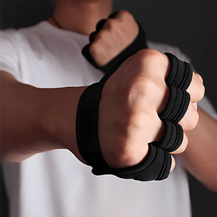 Gant musculation photo homme poing fermer