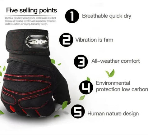 Gant musculation photo montrant une paire de gant noir et rouge cinq raisons de vente