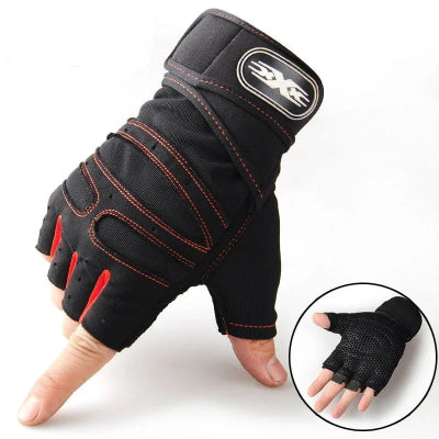 Gant musculation photo montrant a couleur noir et rouge