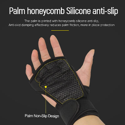 Gant musculation paume en silicone antiderapante