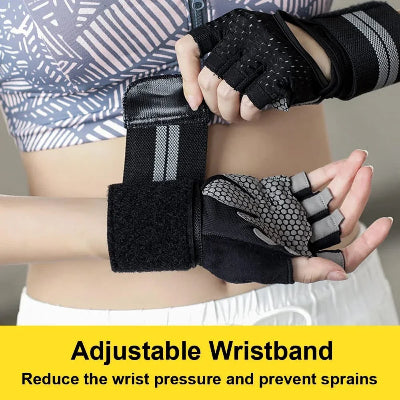 Gant musculation et autres sports avec poignet ajustable