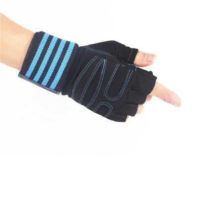 Gant pour musculation noir et bleu