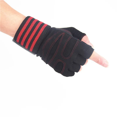 gant pour musculation noir et rouge