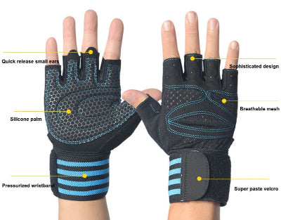 gant pour musculation avec paume en silicone