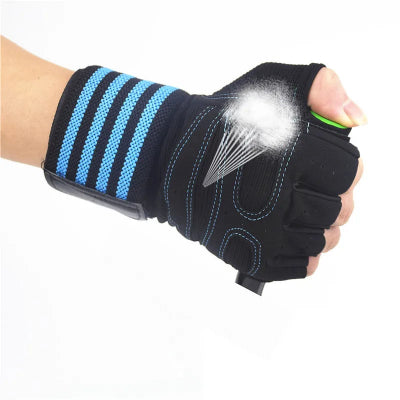 Gant pour musculation respirant avec spport de poignets