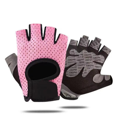 Gant pour musculation rose et gris