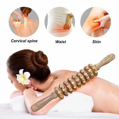 Rouleau de massage bois naturel et resistant