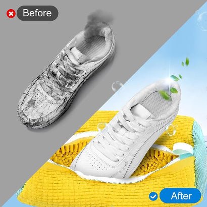 Sac de lavage de chaussures avant et apres
