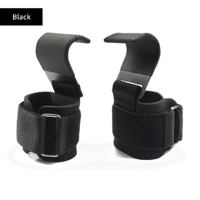 sangles de tirage noires avec des boucles noires, utilisées pour le tirage de force.