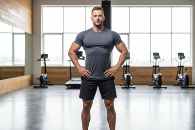 Section Homme t-shirt ajusté abdos gym 3:2
