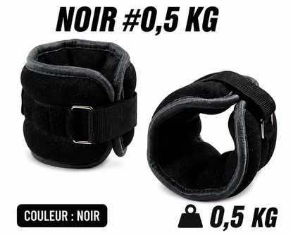 Poids de Cheville et Poignet 0,5 kg ou 1 kg – Paire Ajustable Fitness & Marche