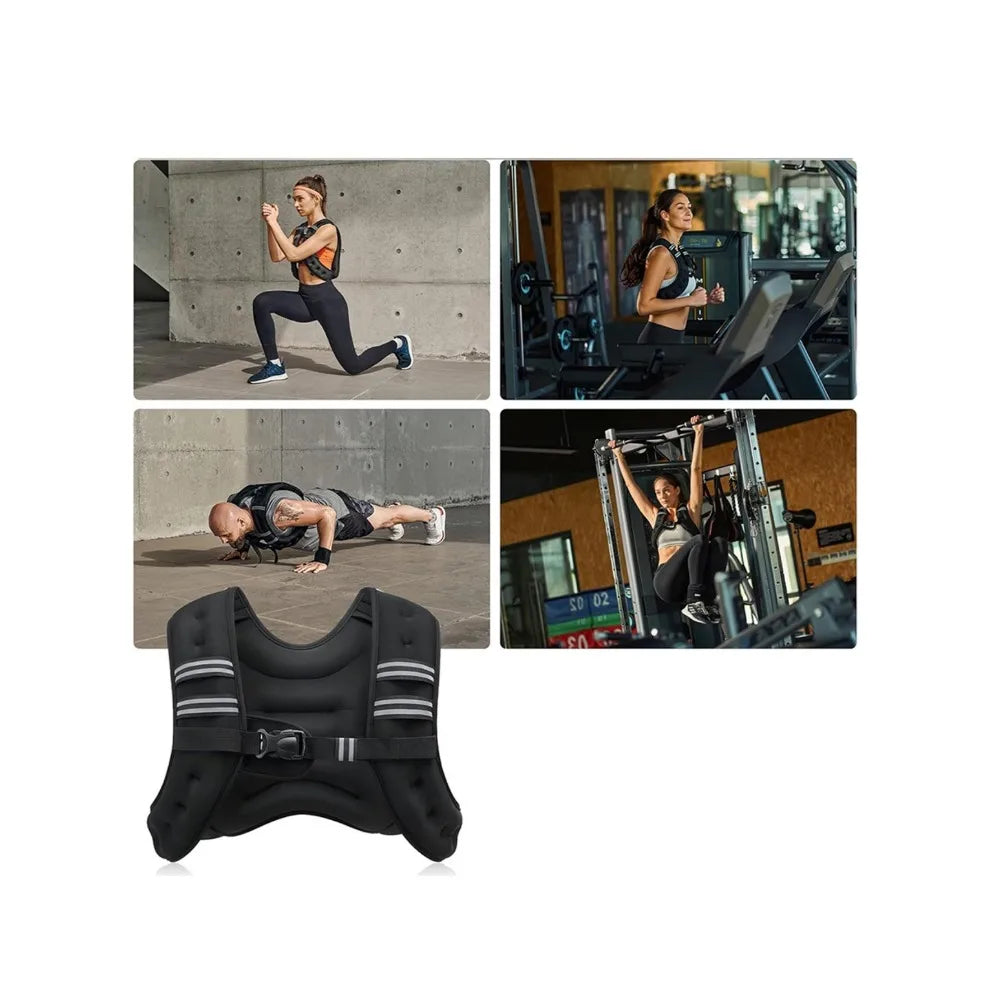 Gilet lesté 5,4 kg – Fitness, Marche & Entraînement à Domicile