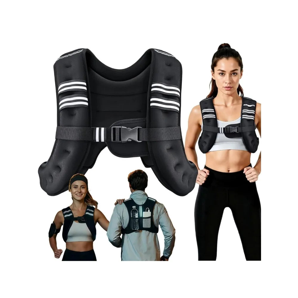 Gilet lesté 5,4 kg – Fitness, Marche & Entraînement à Domicile