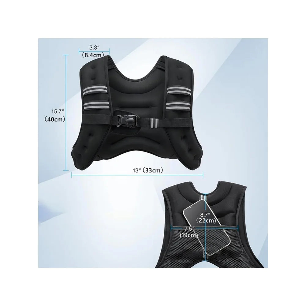 Gilet lesté 5,4 kg – Fitness, Marche & Entraînement à Domicile